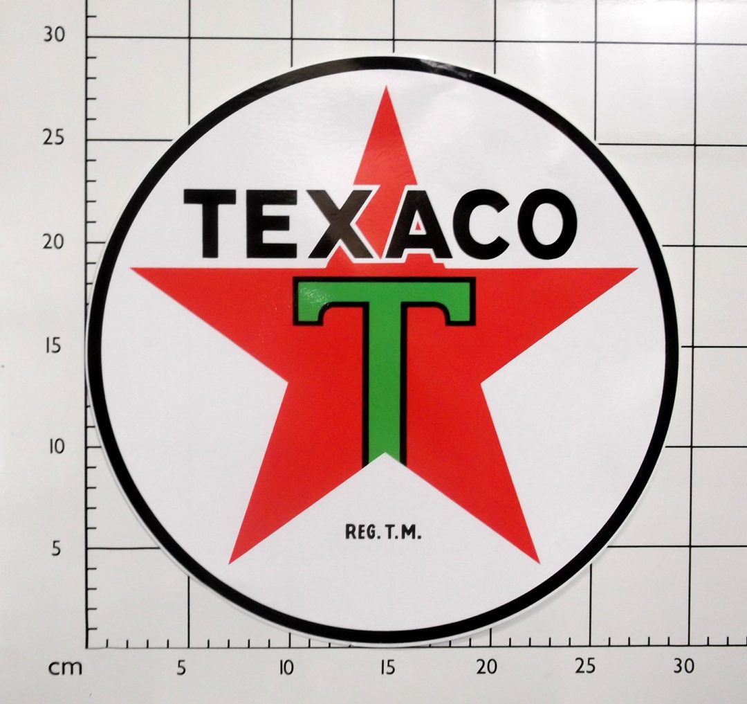 PD05 Texaco Star decal (large 290mm) | Roadside Relics